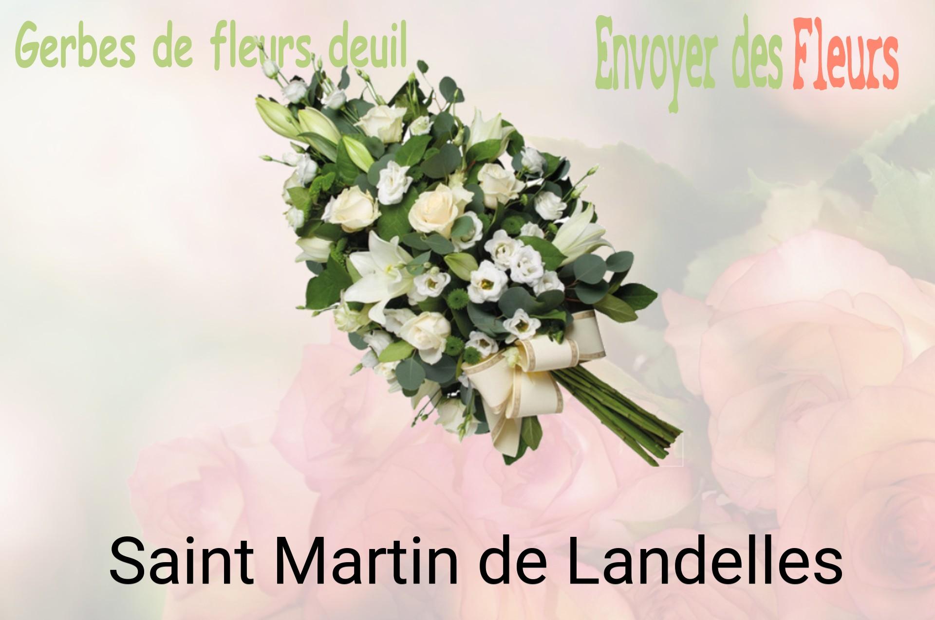 Gerbe de fleurs de deuil livrée à Saint-Martin-de-Landelles
